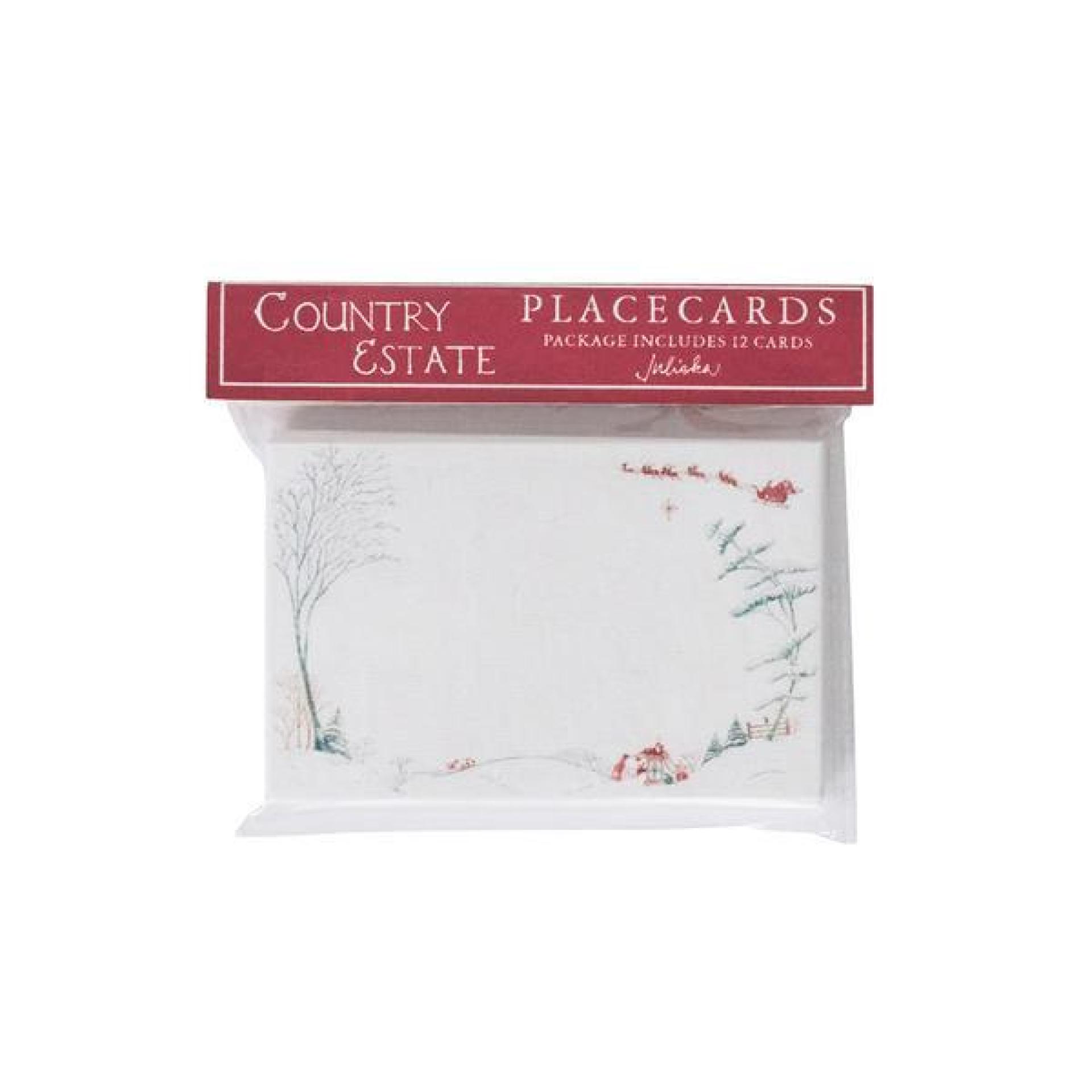 Country Estate Winter Frolic Place Card Set/12 - Evergreen 14 Country Estate Winter Frolic Place Card Set/12 - Evergreen 14