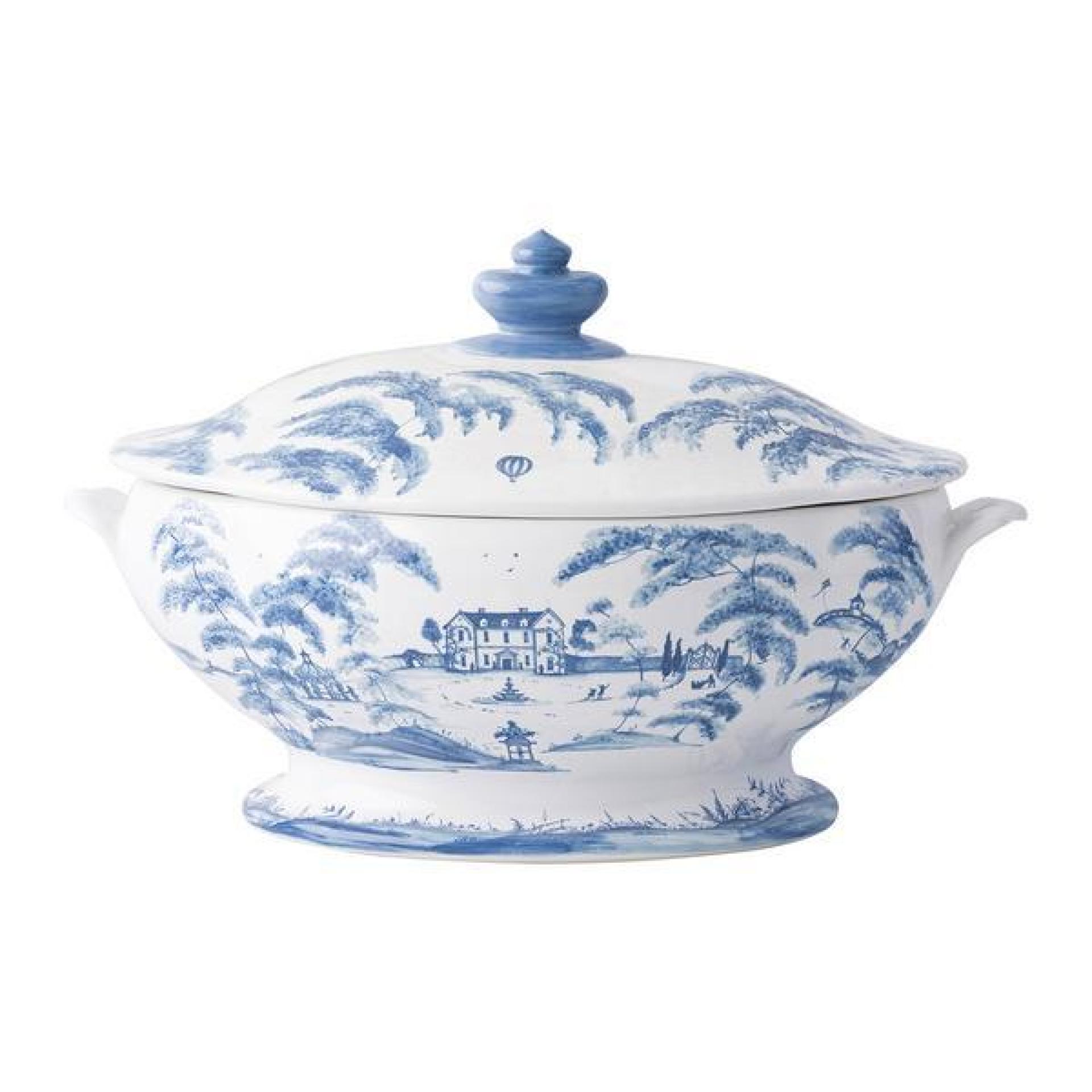Country Estate Tureen with Lid - Delft Blue 3 Country Estate Tureen with Lid - Delft Blue 3