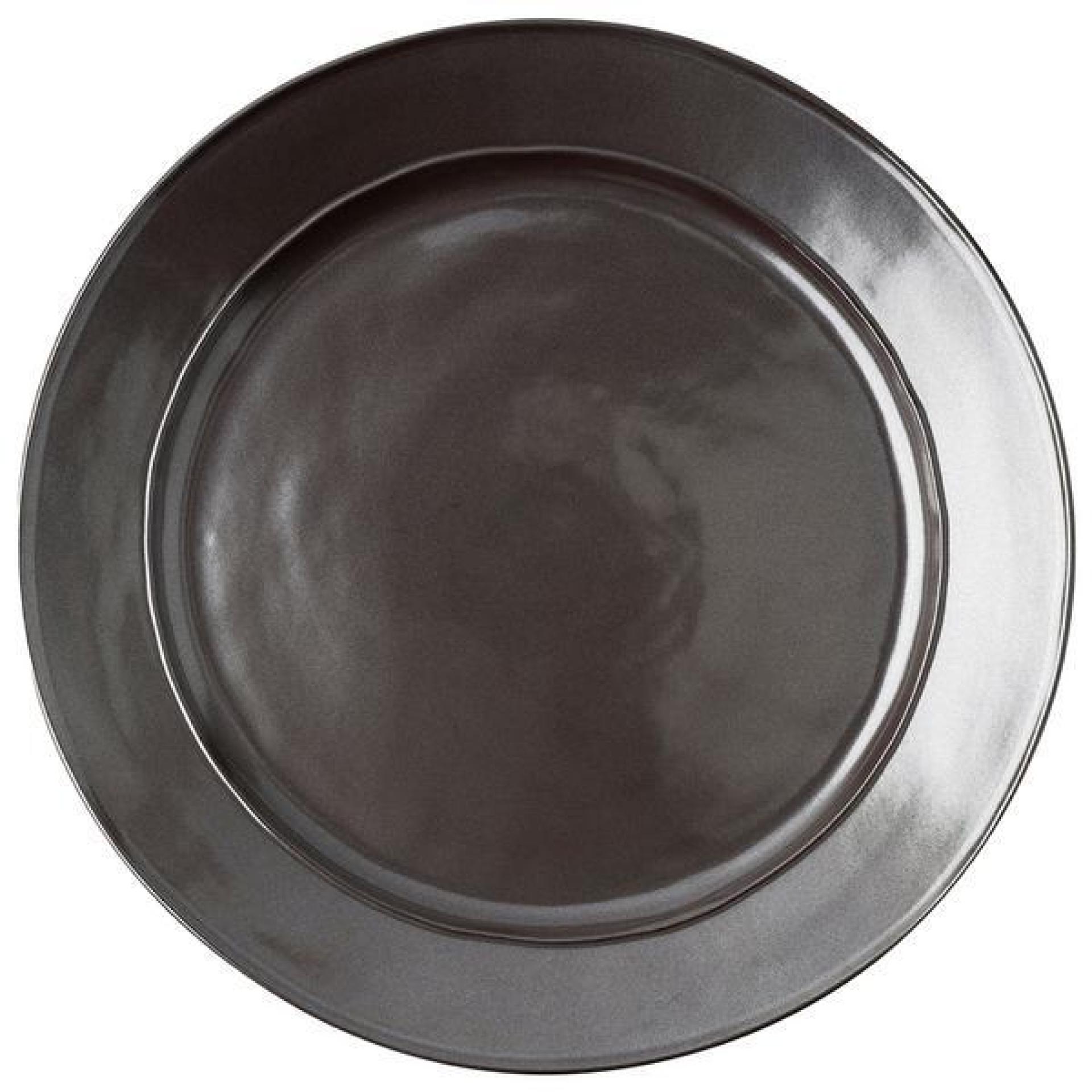 Pewter Stoneware Charger 13 Pewter Stoneware Charger 13