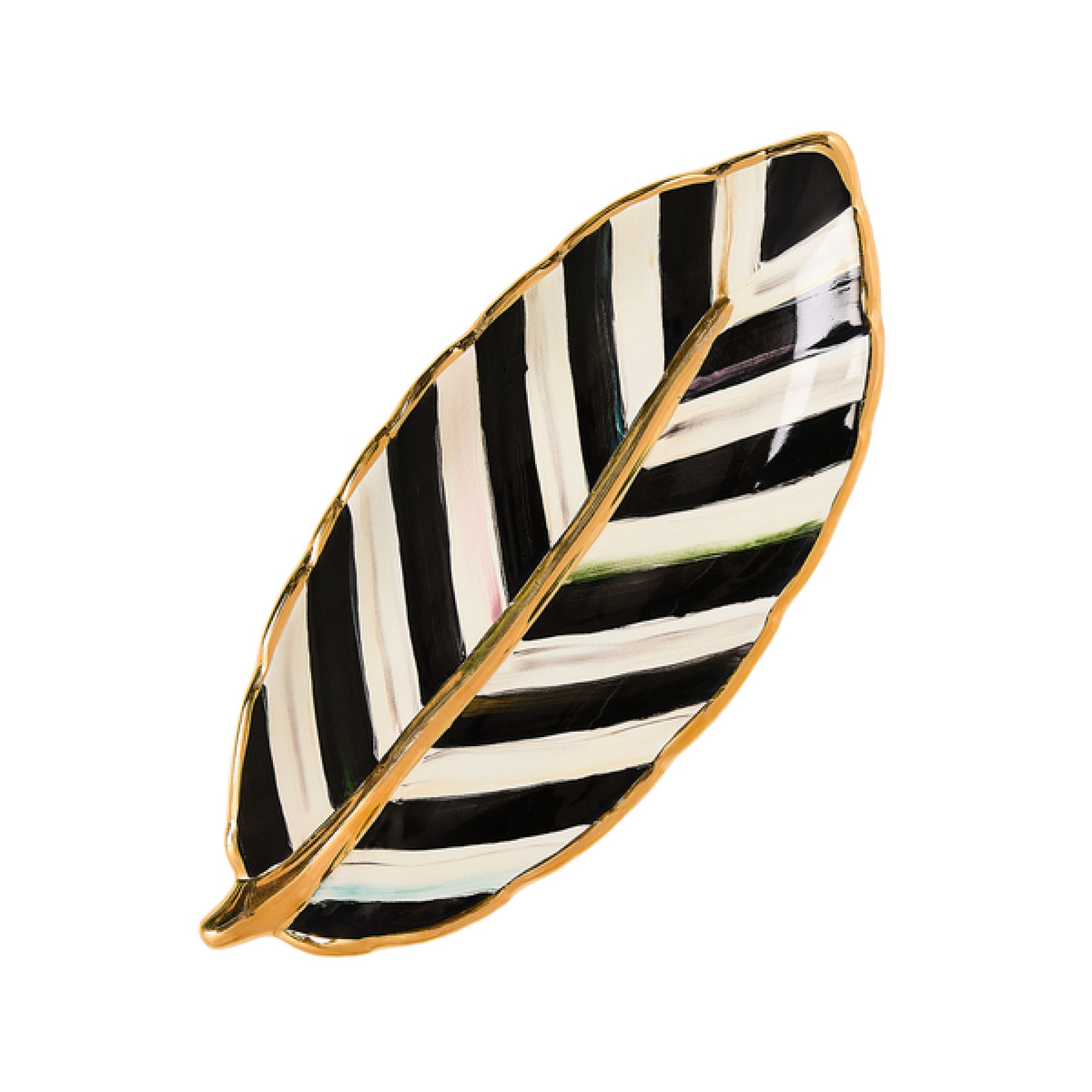 courtly stripe feather dish 2 courtly stripe feather dish 2