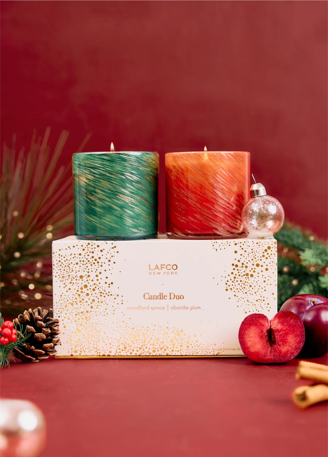 Absinthe Plum & Woodland Spruce 6.5oz Classic Candle Duo 30 Absinthe Plum & Woodland Spruce 6.5oz Classic Candle Duo 30