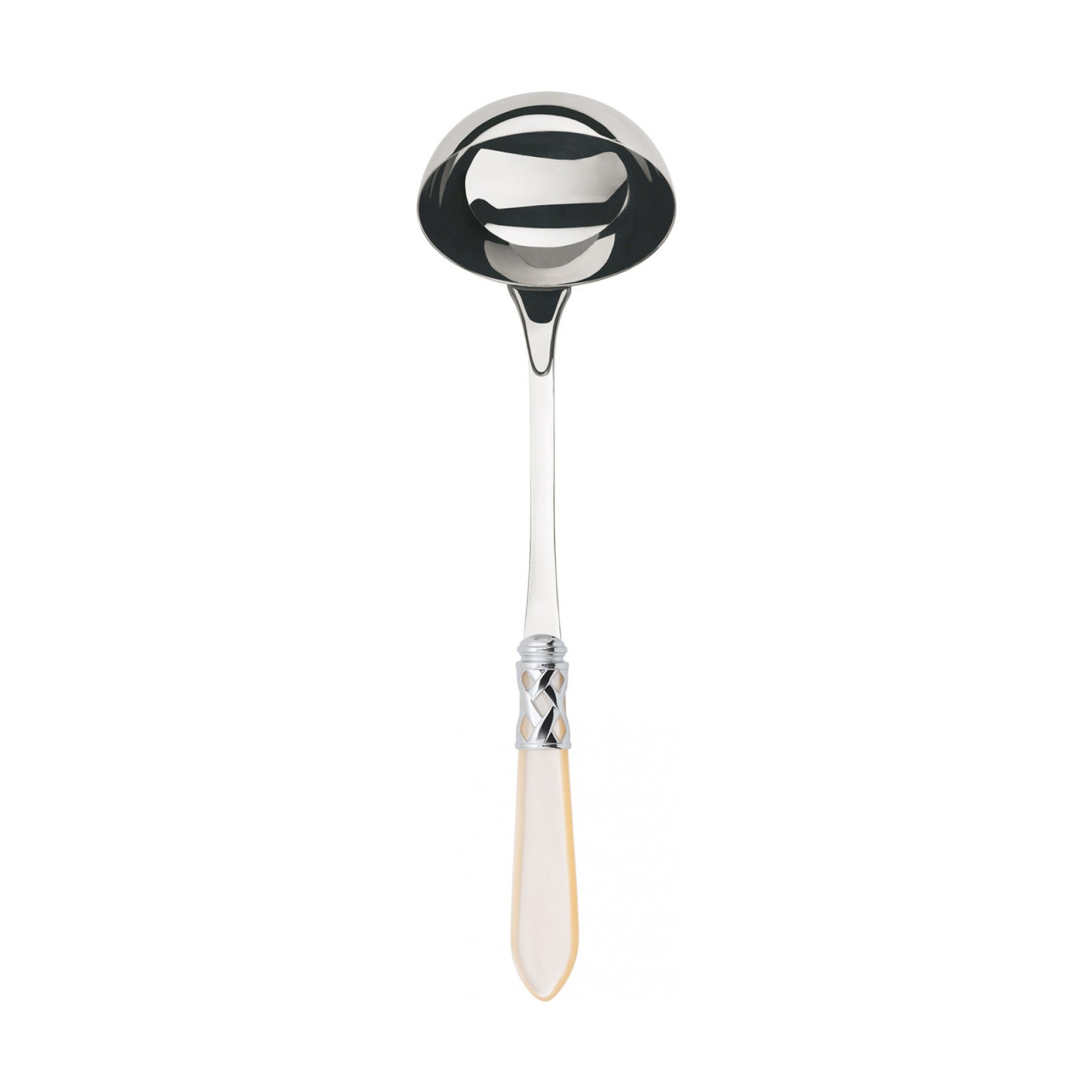 ALADDIN SOUP LADLE IVORY - CHROMED RING NACREOUS 1 ALADDIN SOUP LADLE IVORY - CHROMED RING NACREOUS 1