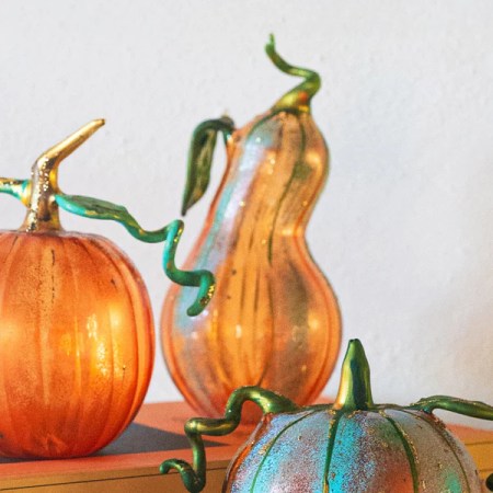 Pumpkins Figural Amber Glass Gourd 68 Pumpkins Figural Amber Glass Gourd 68