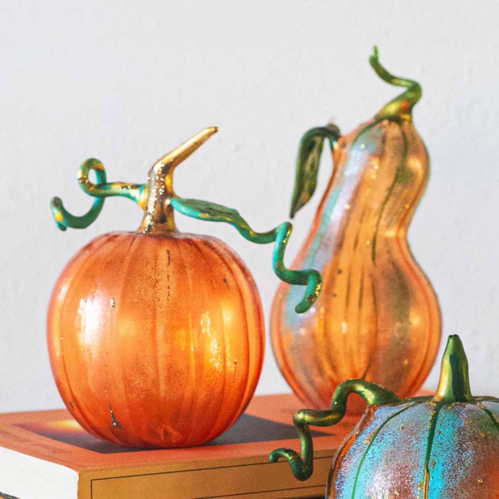 Pumpkins Figural Orange Glass Pumpkin 65 Pumpkins Figural Orange Glass Pumpkin 65