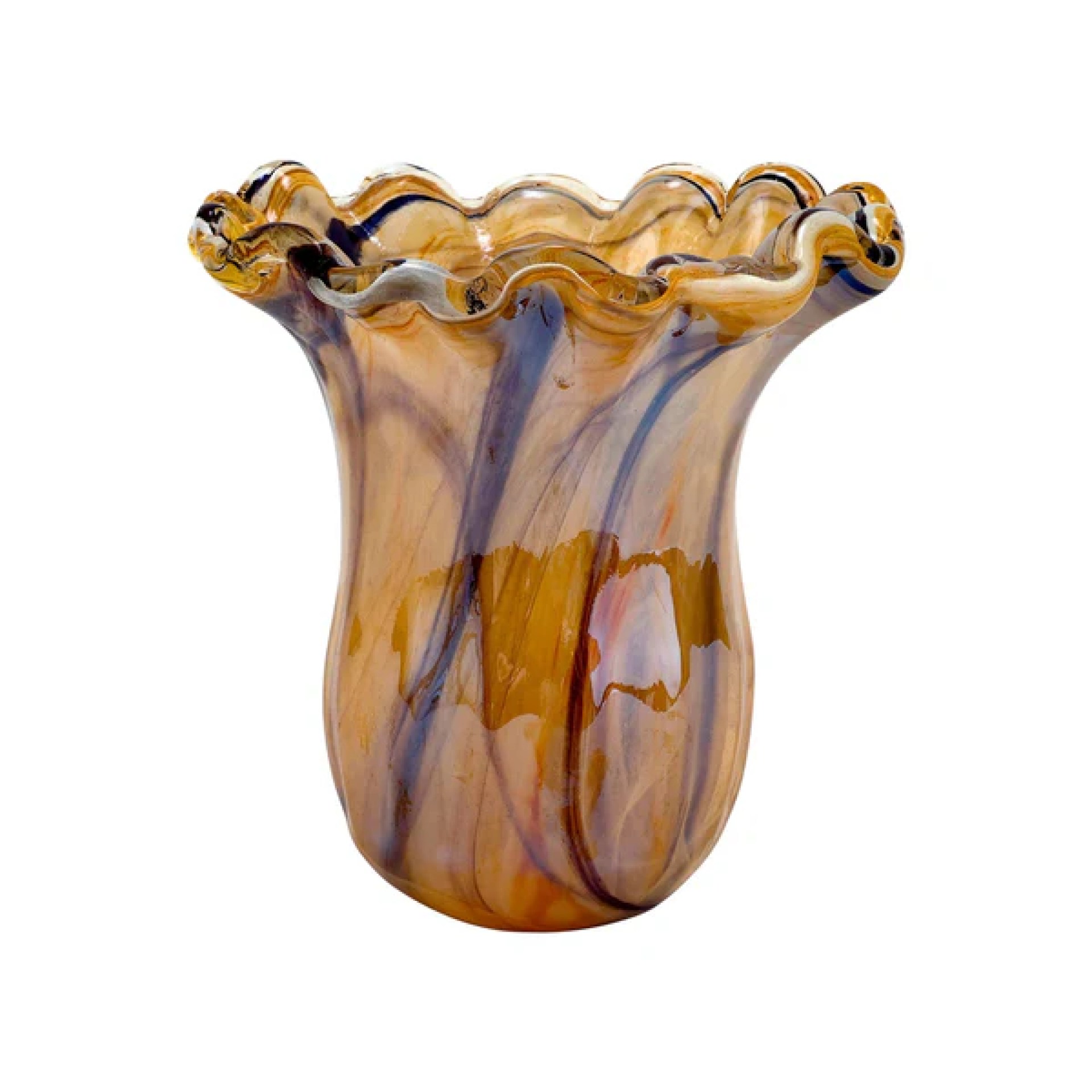 Onda Glass Tortoiseshell Small Tulip Vase 49 Onda Glass Tortoiseshell Small Tulip Vase 49