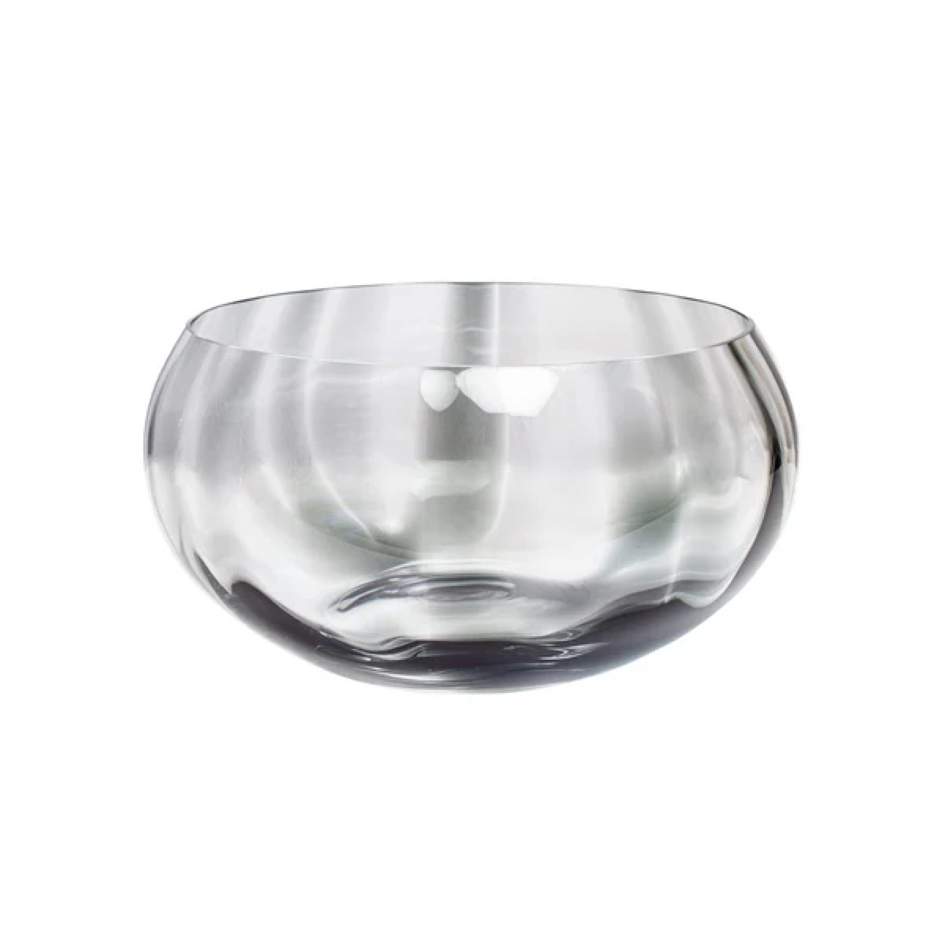 Bolla Glass Gray Pleated Centerpiece 15 Bolla Glass Gray Pleated Centerpiece 15