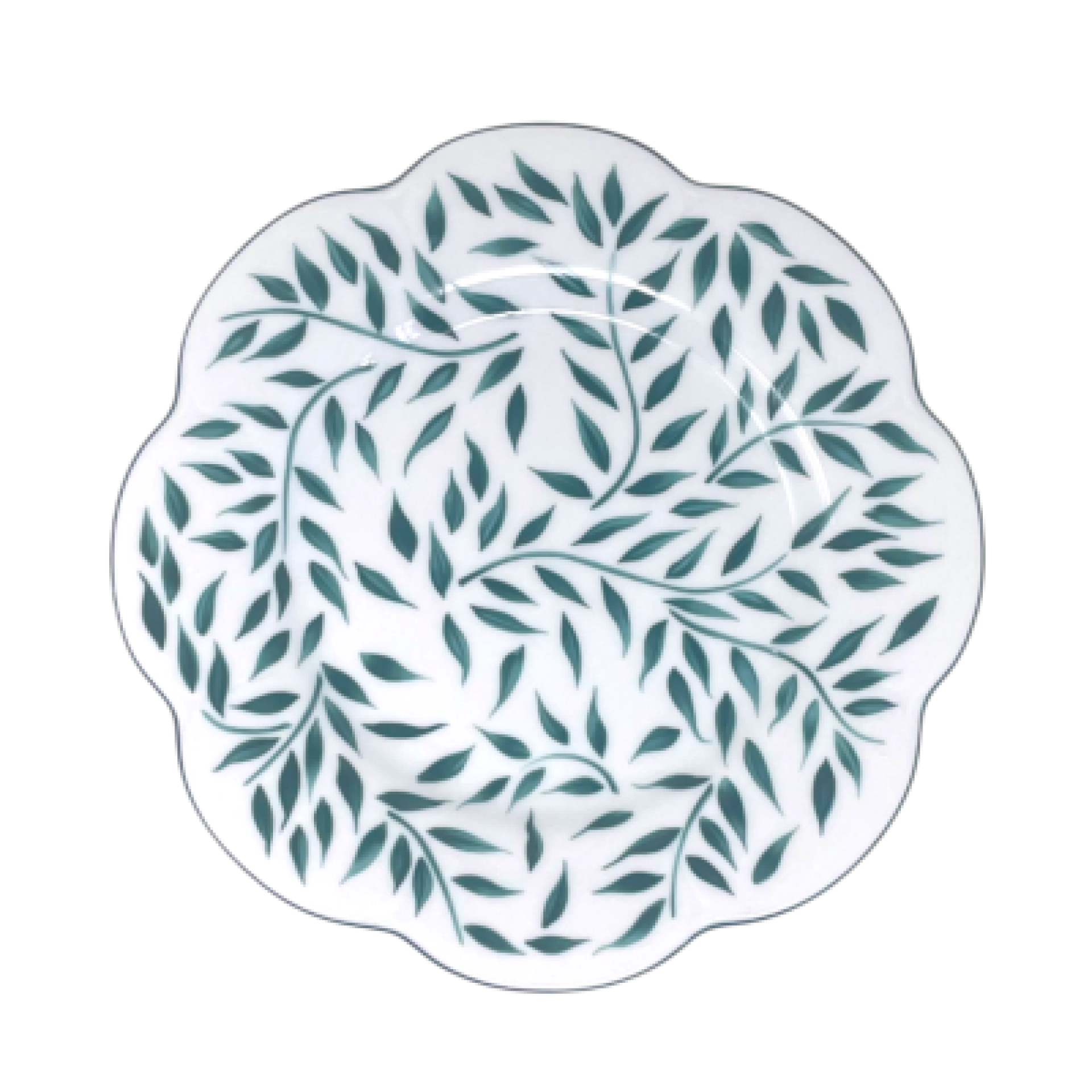OLIVIER GREEN W/ GREEN FILET - DESSERT PLATE 8.66 OLIVIER GREEN W/ GREEN FILET - DESSERT PLATE 8.66