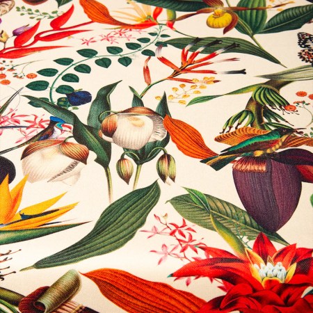 TABLECLOTH ROUND DIAMETER IVORY COLOMBIAN FLOWERS300CM 52 TABLECLOTH ROUND DIAMETER IVORY COLOMBIAN FLOWERS300CM 52