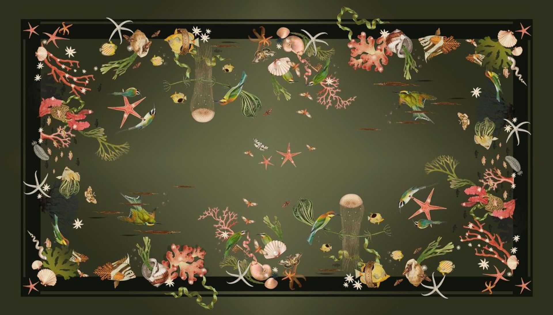 TABLECLOTH CORALINA GREEN 300CM 46 TABLECLOTH CORALINA GREEN 300CM 46