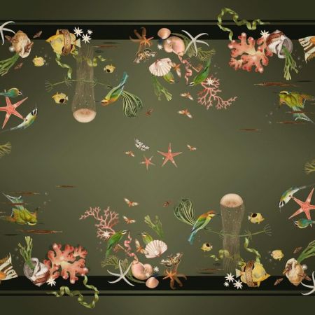 TABLECLOTH CORALINA GREEN 250CM 45 TABLECLOTH CORALINA GREEN 250CM 45