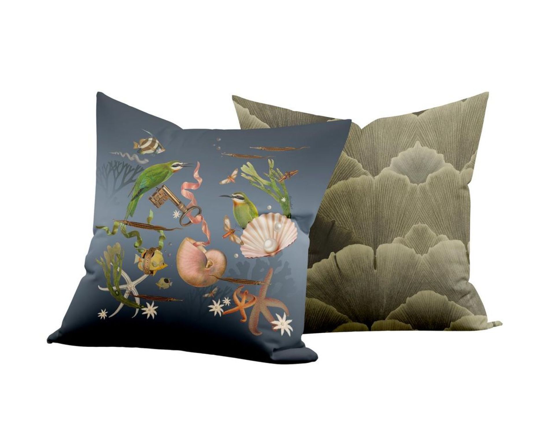 LARGE PILLOW CORALINA OLIVE GREEN 32 LARGE PILLOW CORALINA OLIVE GREEN 32