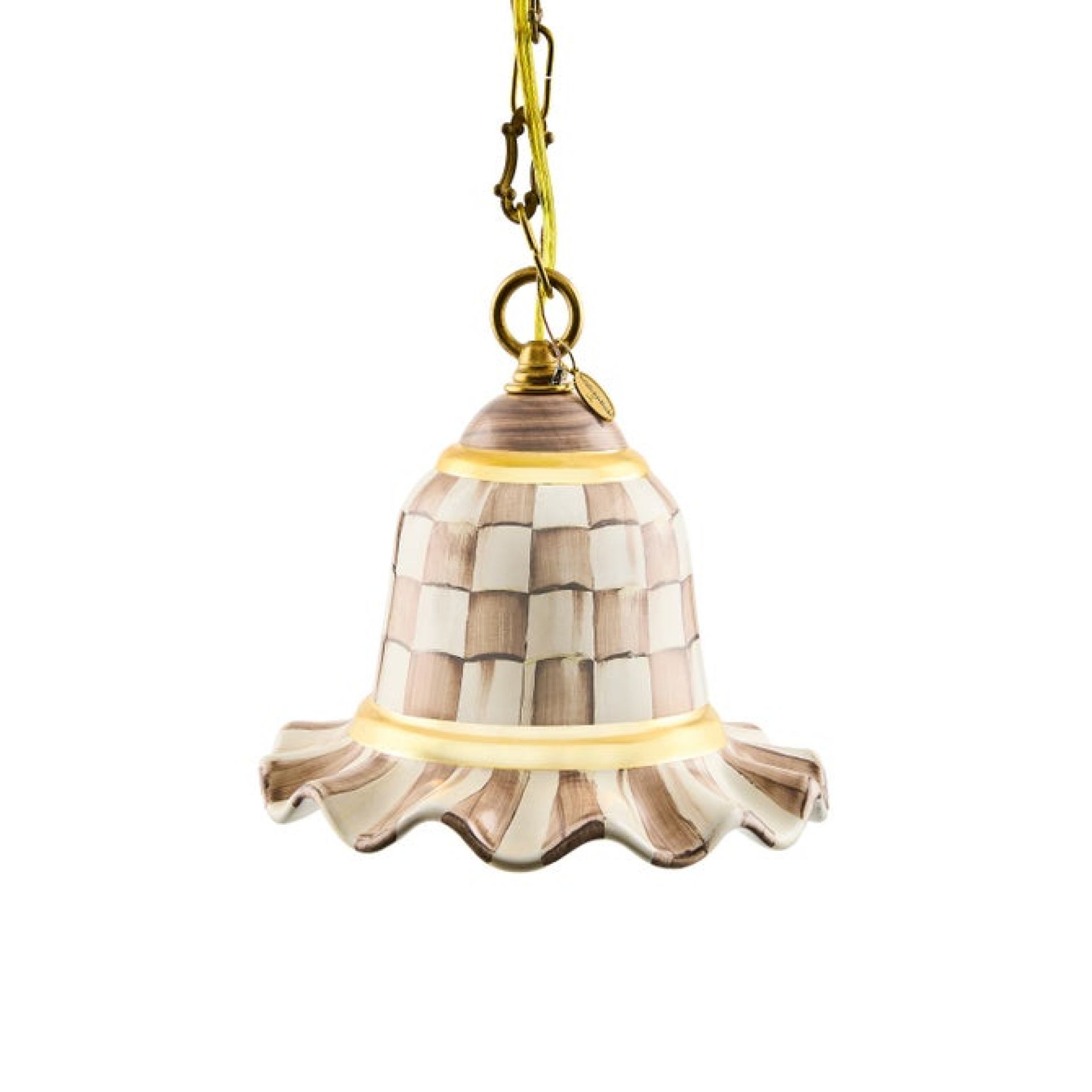 Mocha Check Small Ceramic Pendant Lamp 1 Mocha Check Small Ceramic Pendant Lamp 1