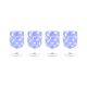 Blue Check Acrylic Water Goblets, Set Of 4 2 Blue Check Acrylic Water Goblets, Set Of 4 2
