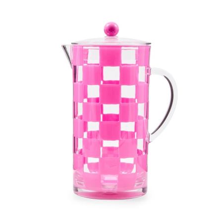 Pink Check Acrylic Pitcher 5 Pink Check Acrylic Pitcher 5
