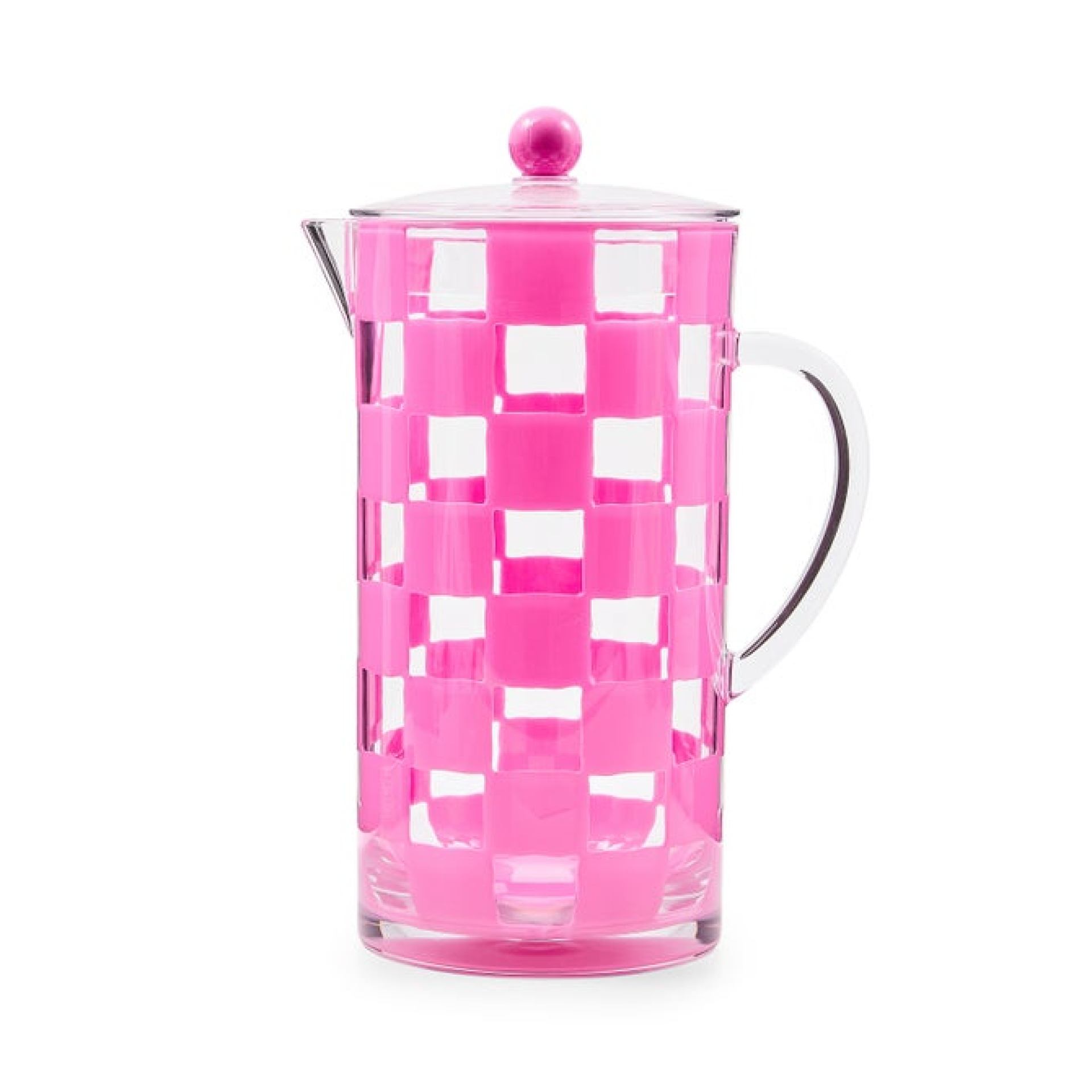 Pink Check Acrylic Pitcher 5 Pink Check Acrylic Pitcher 5
