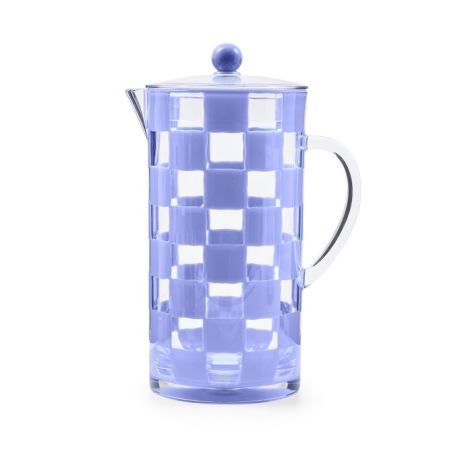Blue Check Acrylic Pitcher 3 Blue Check Acrylic Pitcher 3