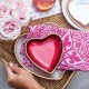 Baroque Glass Red Heart Cocktail Plate 24 Baroque Glass Red Heart Cocktail Plate 24