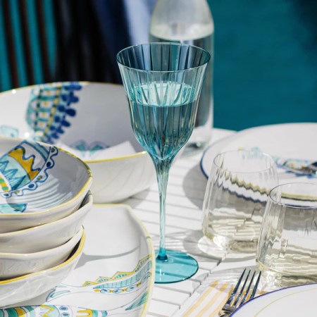 Natalia Teal Wine Glass 27 Natalia Teal Wine Glass 27