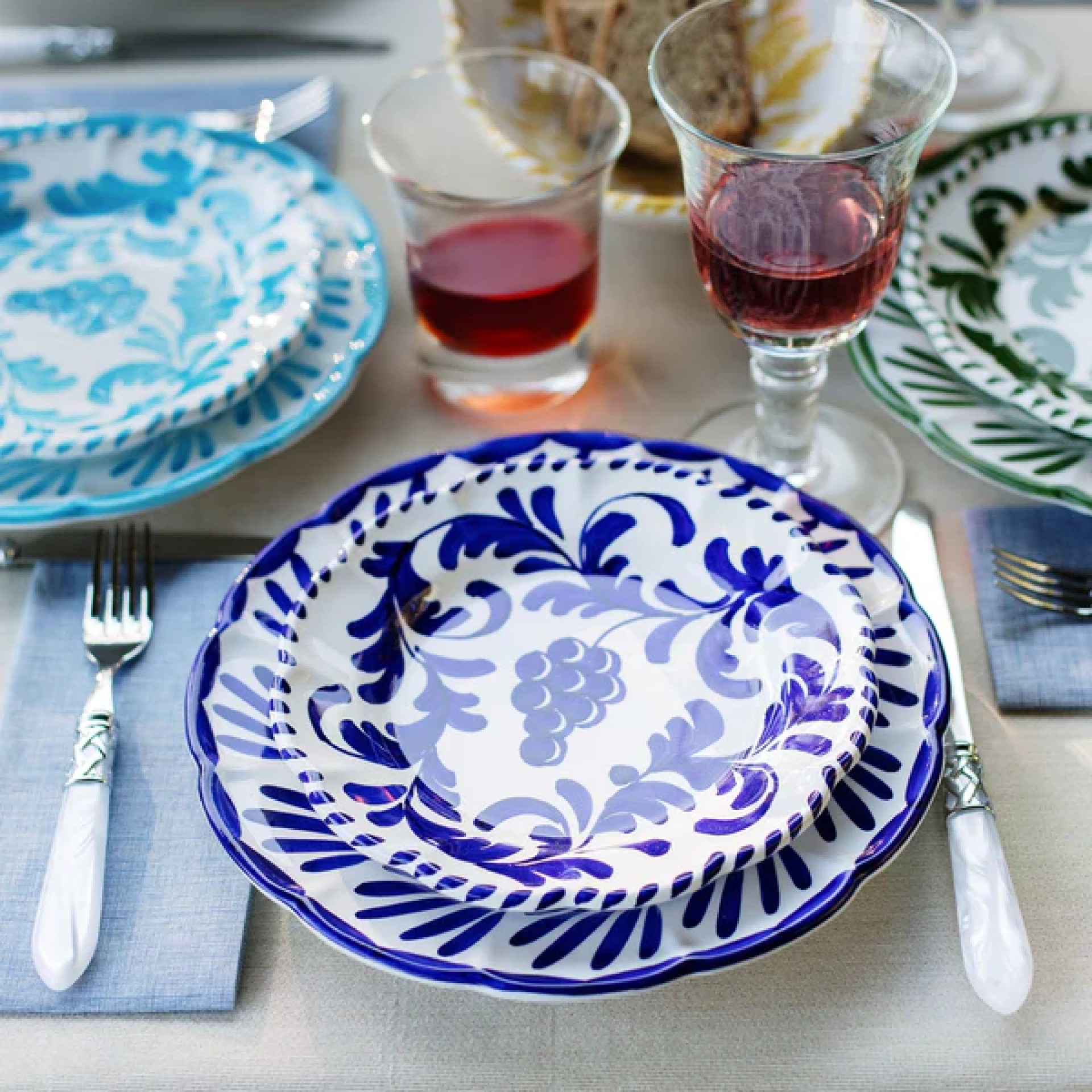 Arezzo Cobalt Dinner Plate 15 Arezzo Cobalt Dinner Plate 15
