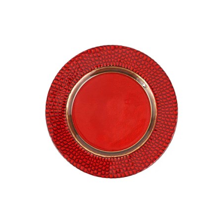 Pelli Glass Red Salad Plate 25 Pelli Glass Red Salad Plate 25