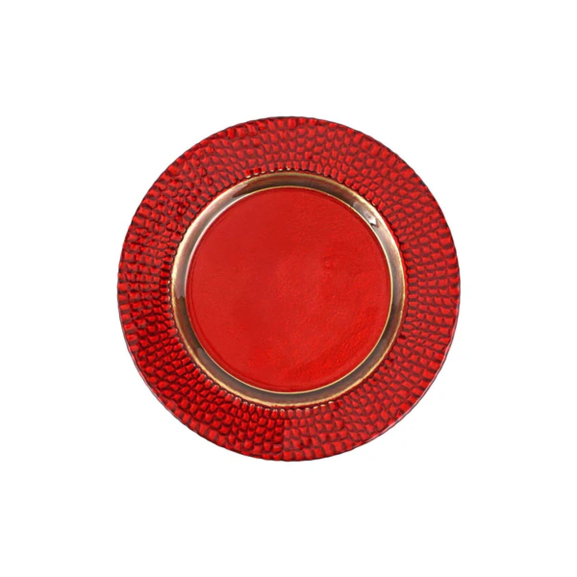 Pelli Glass Red Salad Plate 25 Pelli Glass Red Salad Plate 25