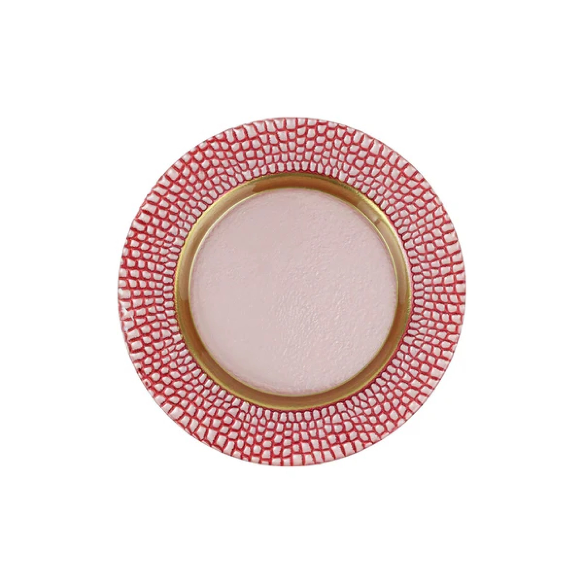Pelli Glass Pink Salad Plate 24 Pelli Glass Pink Salad Plate 24