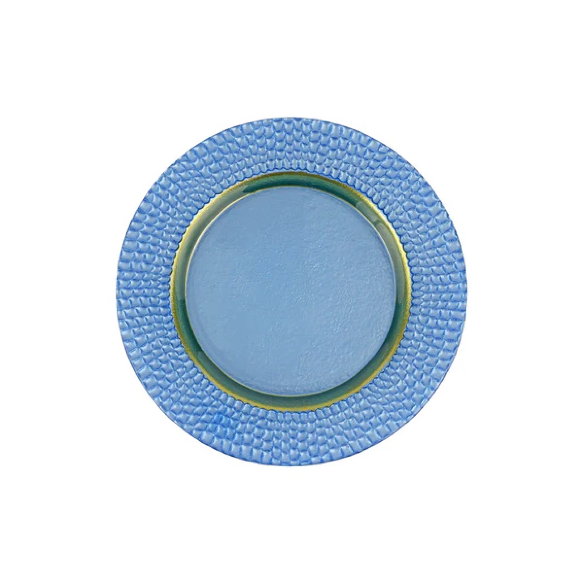 Pelli Glass Blue Salad Plate 23 Pelli Glass Blue Salad Plate 23