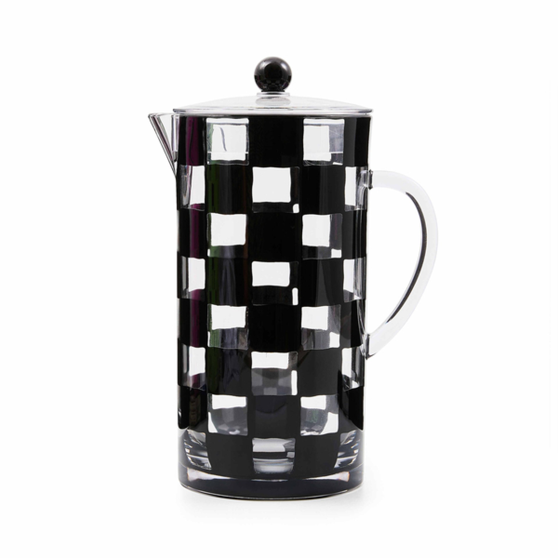 black check acrylic pitcher 8 black check acrylic pitcher 8