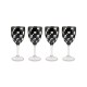 black check acrylic wine goblets, set of 4 9 black check acrylic wine goblets, set of 4 9