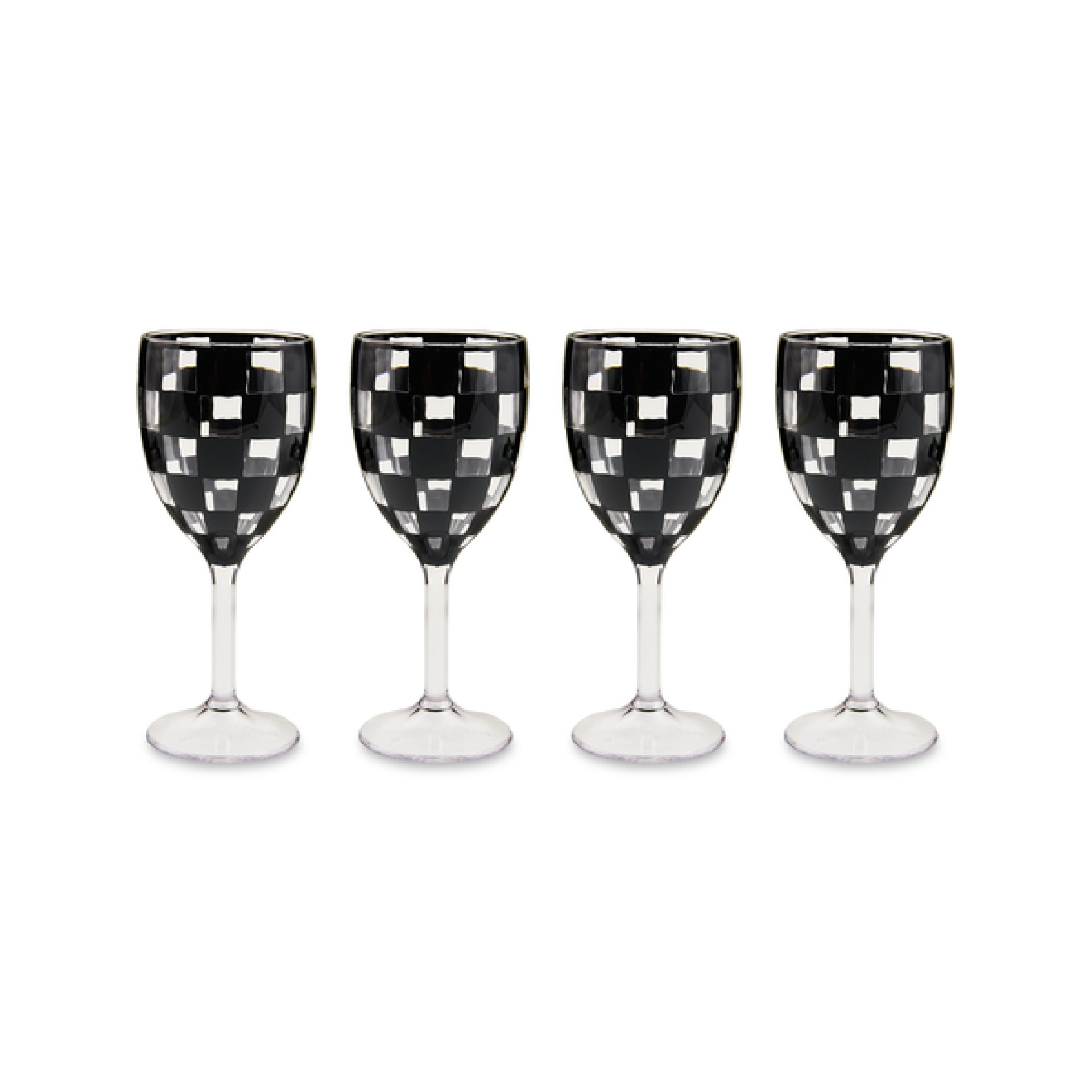 black check acrylic wine goblets, set of 4 9 black check acrylic wine goblets, set of 4 9