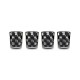 black check acrylic tumblers, set of 4 11 black check acrylic tumblers, set of 4 11