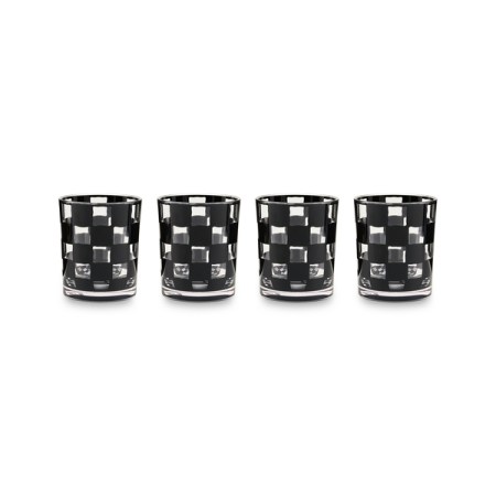 black check acrylic tumblers, set of 4 11 black check acrylic tumblers, set of 4 11