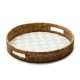 sterling check enamel & rattan round serving tray 243 sterling check enamel & rattan round serving tray 243