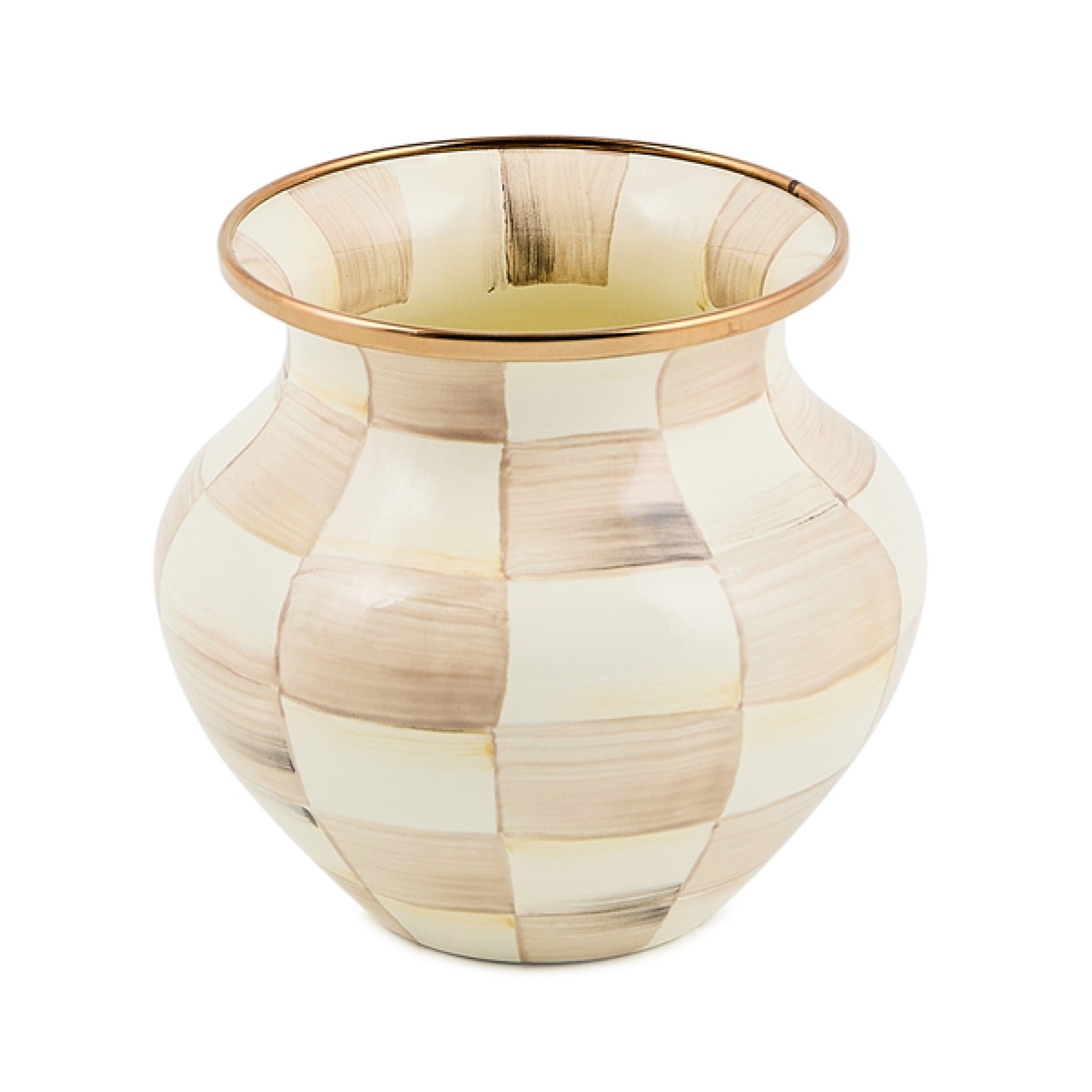 mocha check vase 162 mocha check vase 162
