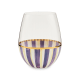 violet stripe stemless wine glass 57 violet stripe stemless wine glass 57