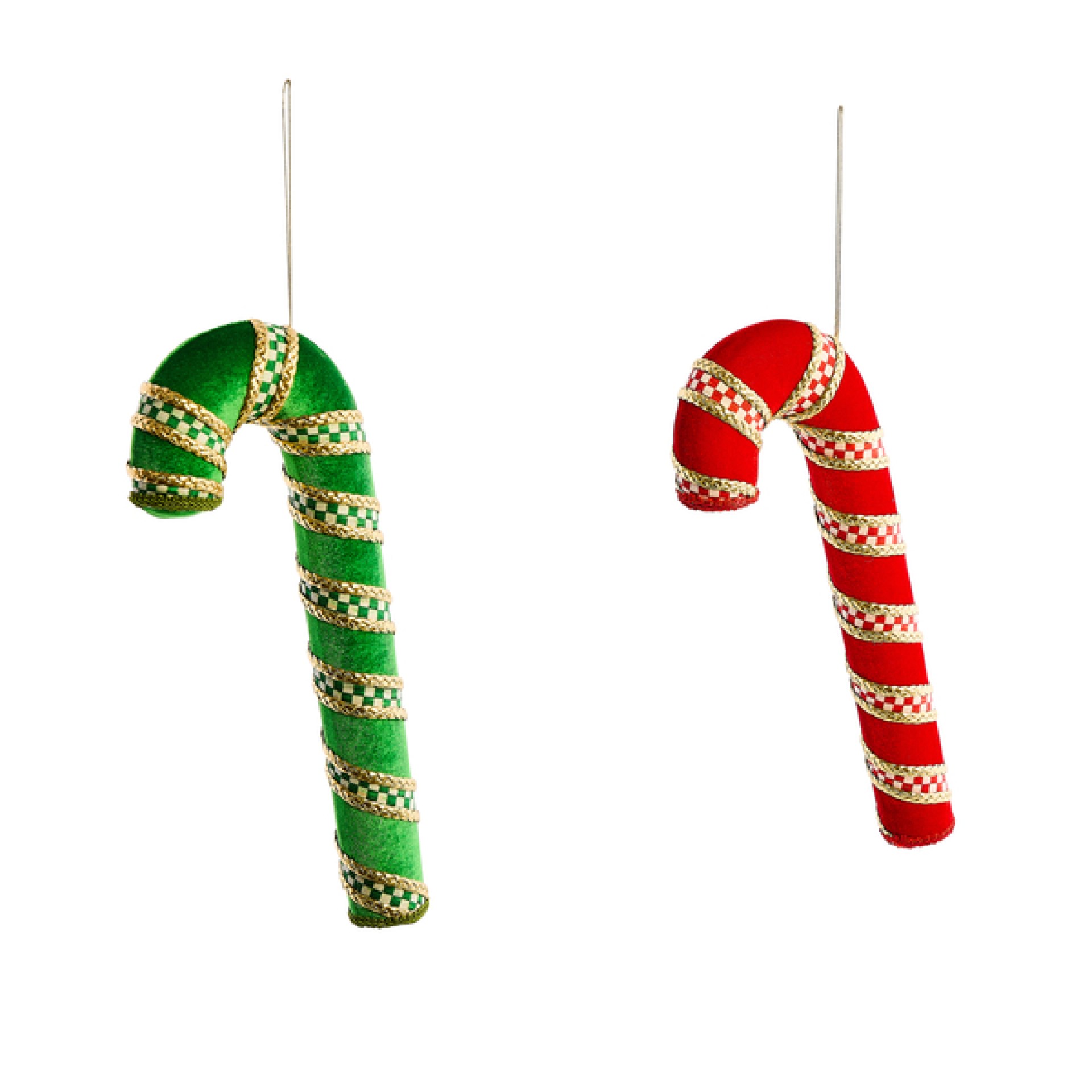 check it out candy cane fabric ornaments, set of 2 82 check it out candy cane fabric ornaments, set of 2 82
