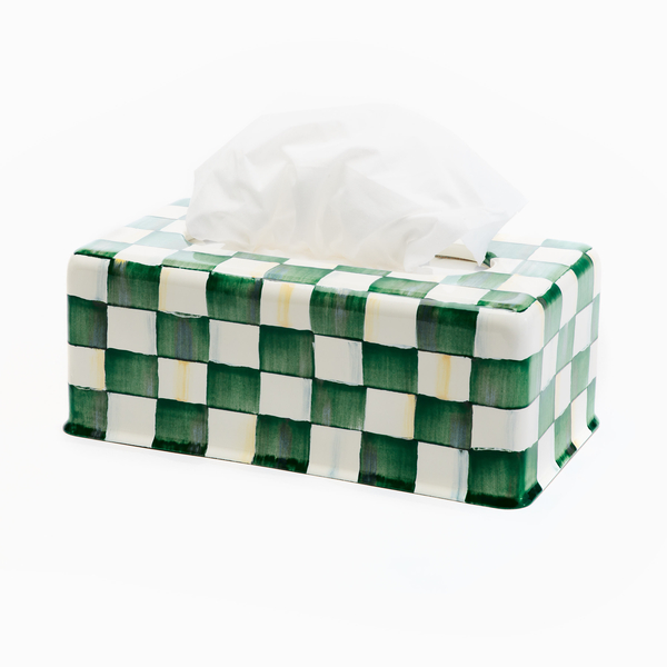 emerald check standard tissue box cover 64 emerald check standard tissue box cover 64