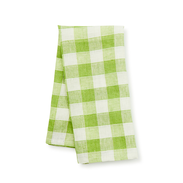 green check linen dish towel 155 green check linen dish towel 155