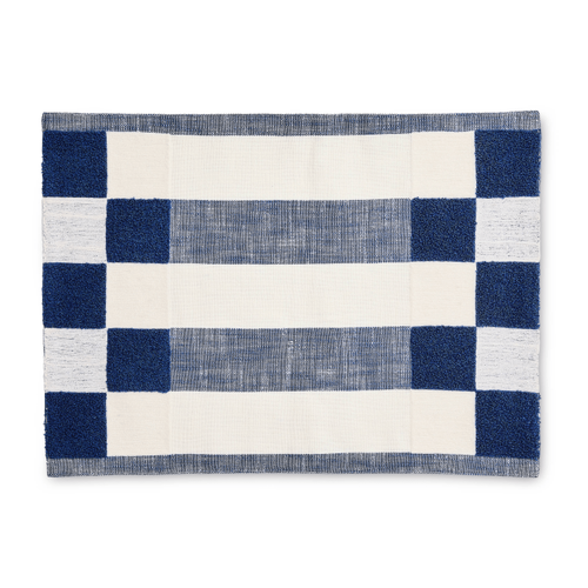 indigo checks and stripes placemats, set of 4 76 indigo checks and stripes placemats, set of 4 76