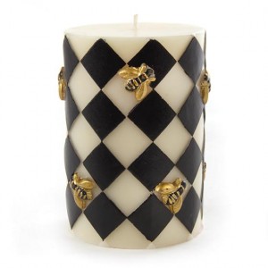 Bee pillar candle - black 2 Bee pillar candle - black 2