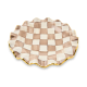 mocha check ceramic fluted dessert plate 4 mocha check ceramic fluted dessert plate 4
