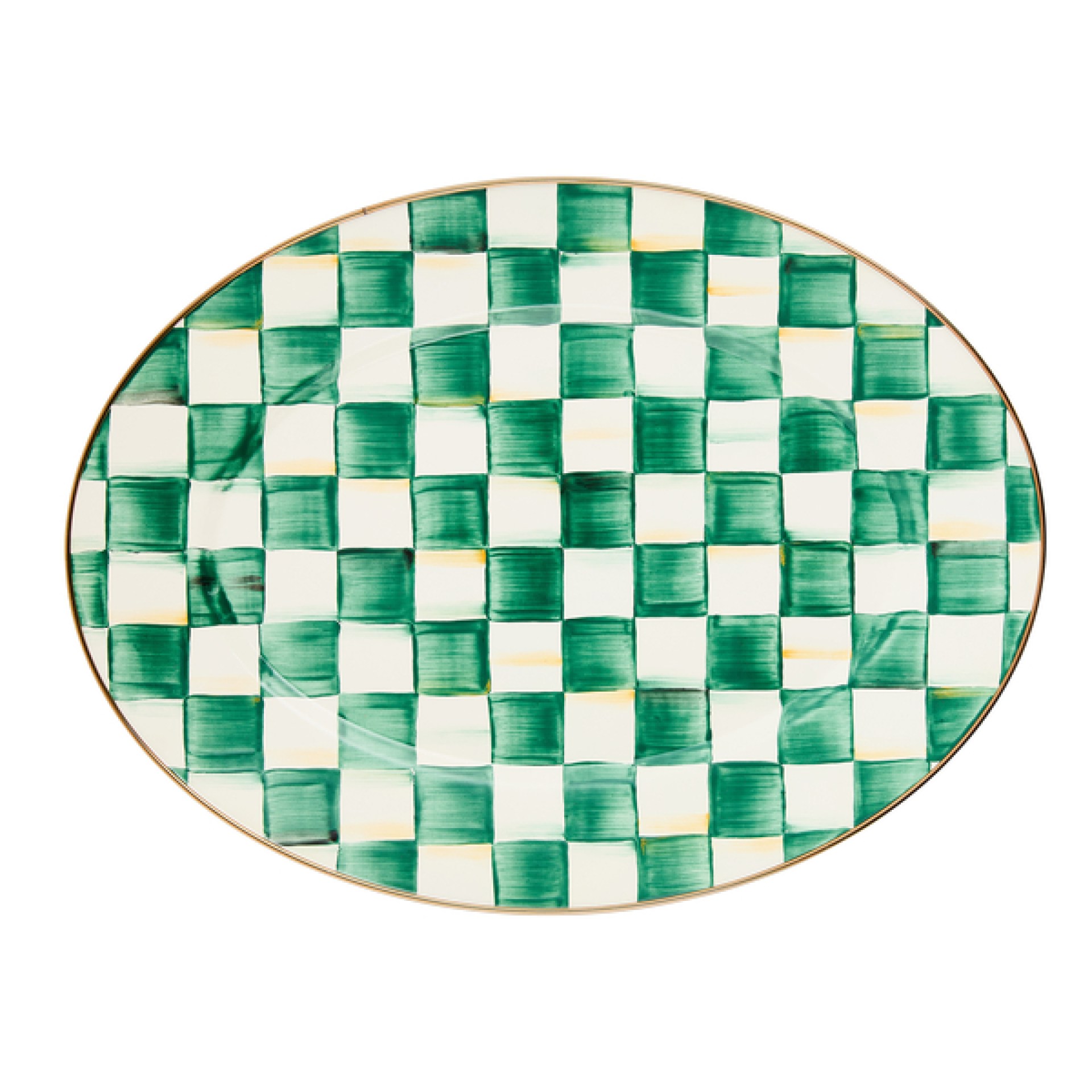 emerald check medium oval platter 82 emerald check medium oval platter 82