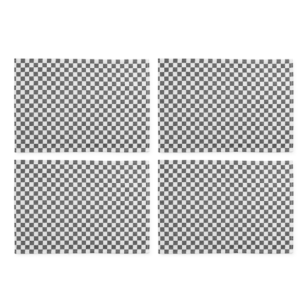 black check placemat, set of 4 48 black check placemat, set of 4 48