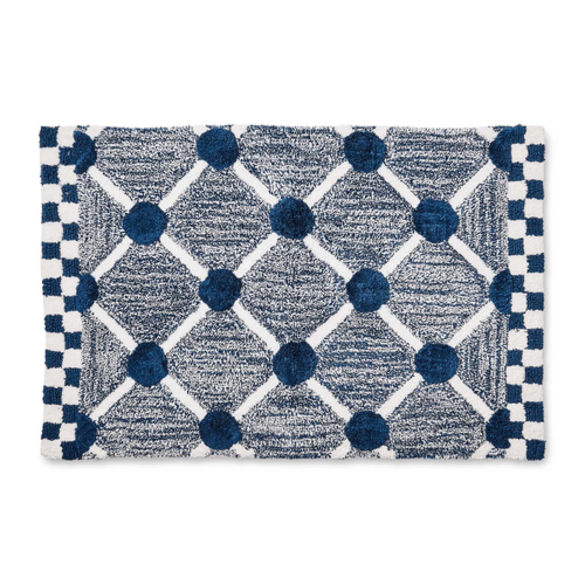 navy lattice & dot bath rug 56 navy lattice & dot bath rug 56