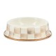 mocha check cat dish 155 mocha check cat dish 155