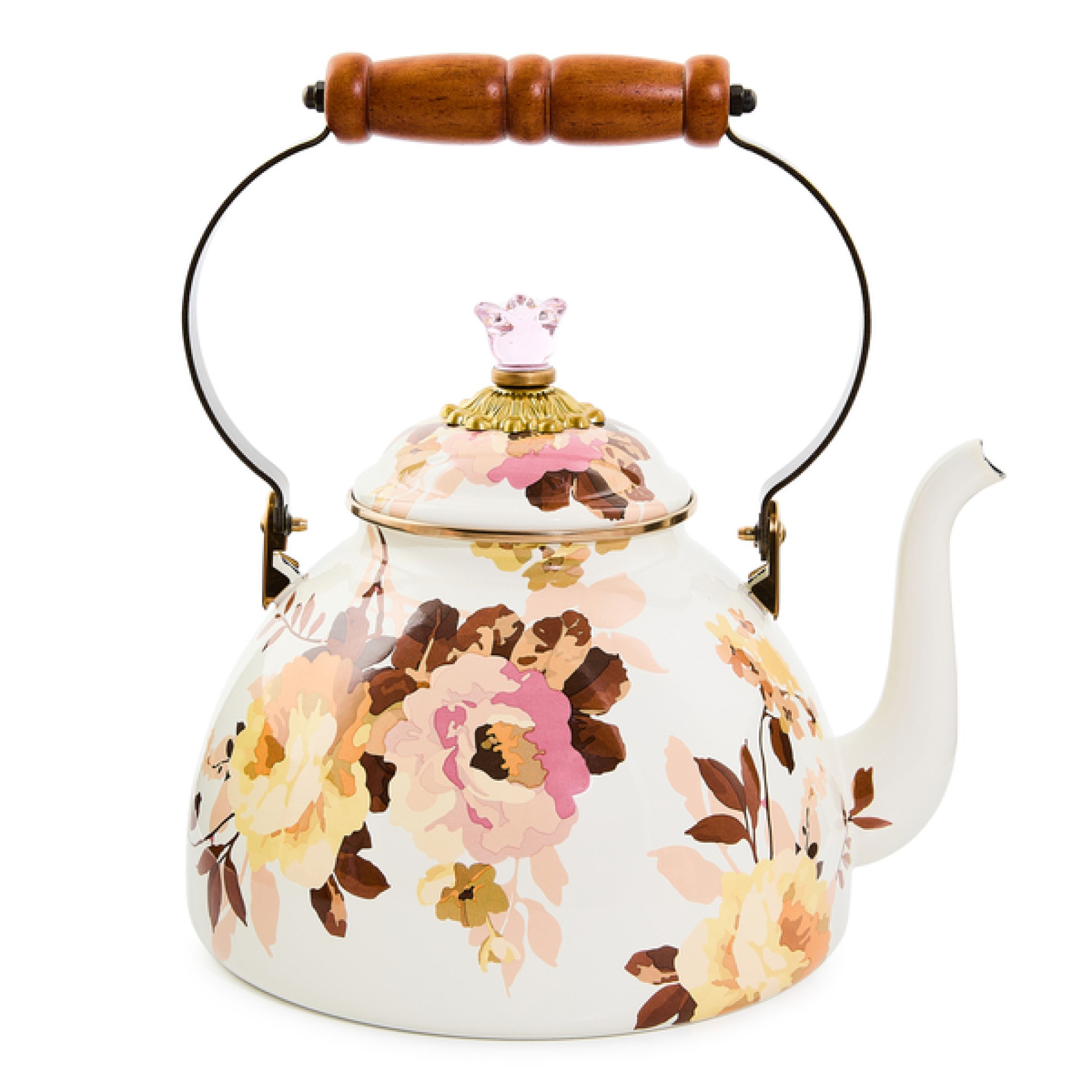 wild rose white 3 quart tea kettle 24 wild rose white 3 quart tea kettle 24