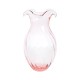 Hibiscus Glass Pink Vertical Fluted Small Vase 13 Hibiscus Glass Pink Vertical Fluted Small Vase 13