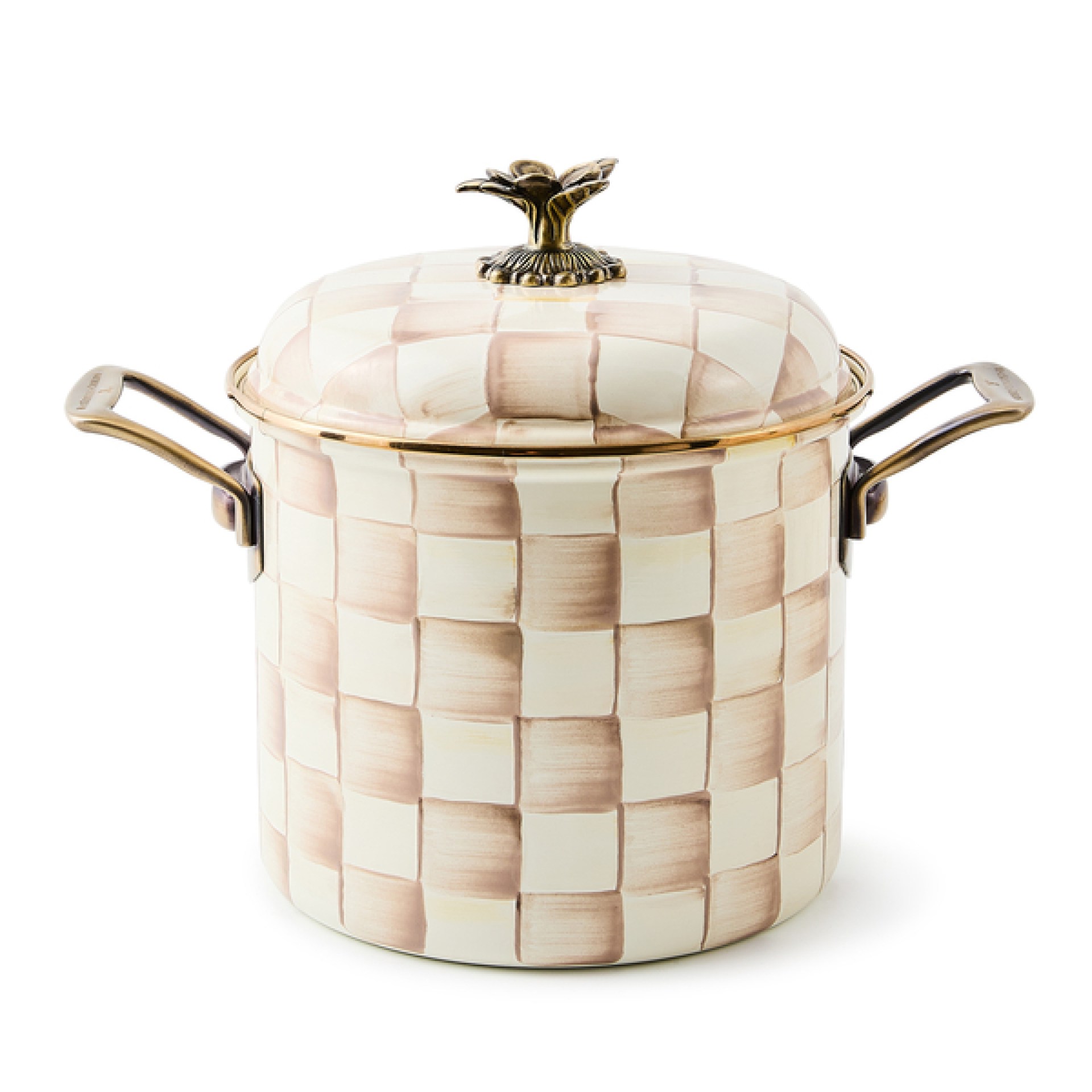 mocha check 7 qt. stockpot 35 mocha check 7 qt. stockpot 35