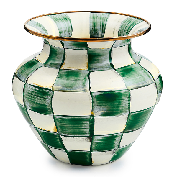 emerald check large vase 66 emerald check large vase 66