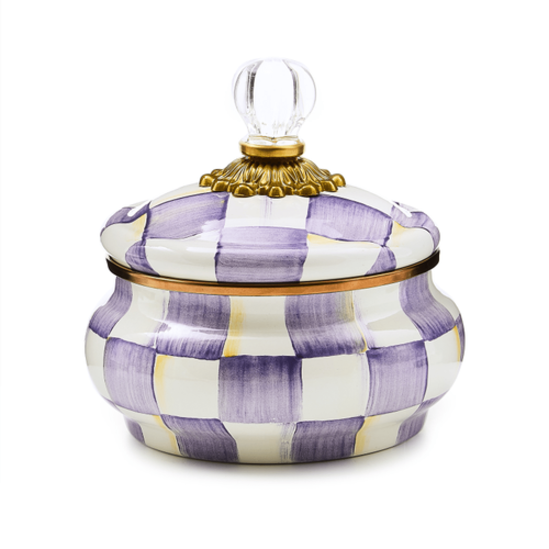 violet check squashed pot 81 violet check squashed pot 81